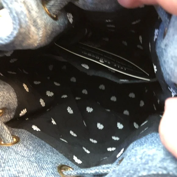 Embellished Denim Bucket Bag - Picture 3 of 4